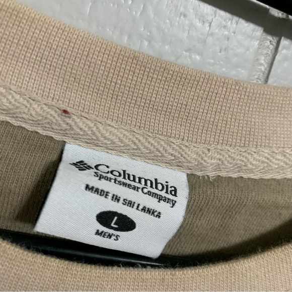 Men’s Beige Columbia Crew Neck Long Sleeve Lightweight Sweatshirt Top - Picture 6 of 6